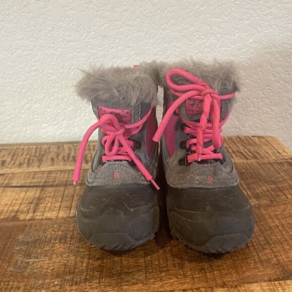 North Face Girls 1 Shellista Extreme NF0A2T5V Pink Snow Winter Boots Waterproof - Picture 4 of 11